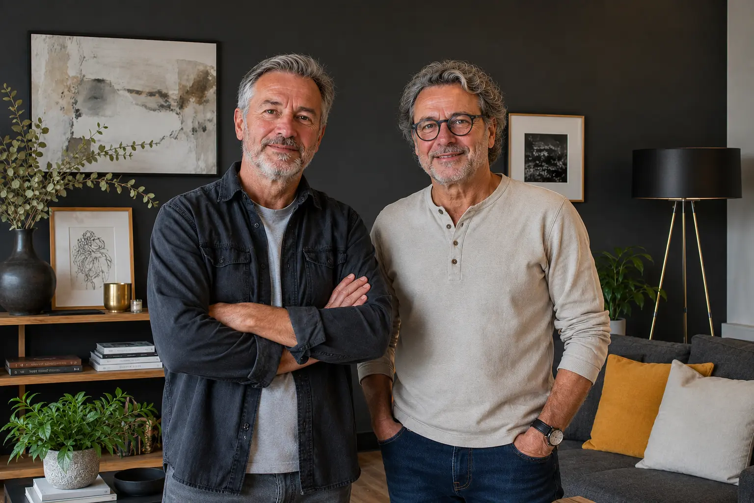 Nous sommes Yves et Lucas, deux amis artisans du bâtiment à la retraite, passionnés par notre métier !