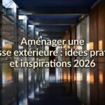 Image de couverture stylisée avec titre pour l’article Aménager une terrasse extérieure : idées pratiques et inspirations 20…