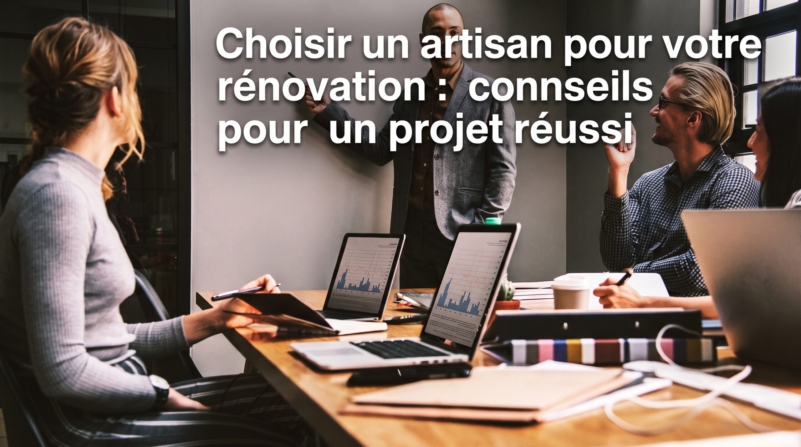 Image de couverture stylisée avec titre pour l’article Choisir un artisan pour votre rénovation : conseils pour un projet ré…