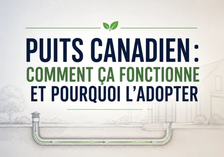 Puits canadien : comment fonctionne ce système de rafraîchissement naturel ?